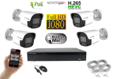 Monitorrs Security - IP kamerarendszer 4 kamerával 2 Mpix - 6023K4