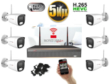 Monitorrs Security - Wifi IP kamerarendszer 6 kamerával 5 Mpix. - 6121K6