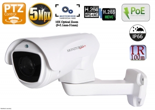 Monitorrs Security - 5 Mpix PTZ kamera 10 x zoom auto focus - 6009