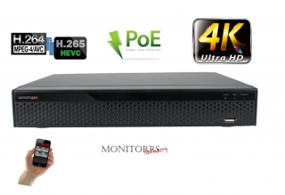 Monitorrs Security - 16 csatornás IP rögzítő, 8 x PoE - 6269