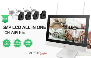 Monitorrs Security - Wifi All In One kamerarendszer 4 kamerával 5Mpix - 6190M5K4
