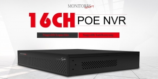 Monitorrs Security - 16 csatornás IP rögzítő, 16 x PoE - 6061