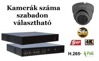 Monitorrs Security - IP Dóm kamerarendszer 8+ kamerával 5 Mpix GD - 6081K8+