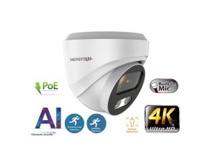 Monitorrs Security - 4K AI IP dóm kamera mikrofonnal - 6376