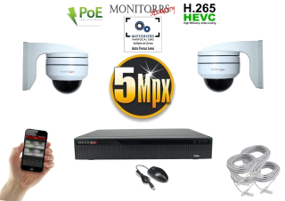 Monitorrs Security - IP PTZ kamerarendszer 2 kamerával 5MPix - 6008k2