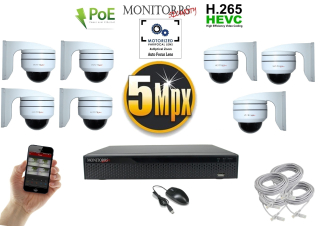 Monitorrs Security - IP PTZ kamerarendszer 7 kamerával 5MPix - 6008k7