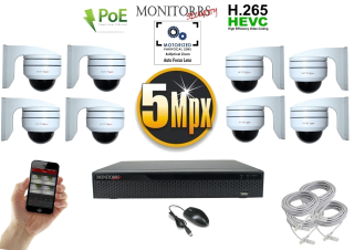 Monitorrs Security - IP PTZ kamerarendszer 8 kamerával 5MPix - 6008k8
