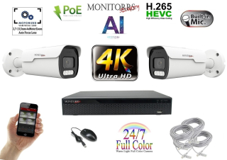 MS - AI IP Park Full Color kamerarendszer 2 kamerával 8 Mpix - 6025k2