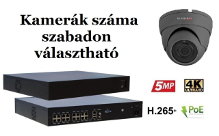 Monitorrs Security - IP Dóm kamerarendszer 8+ kamerával 2 Mpix - 6169K8+